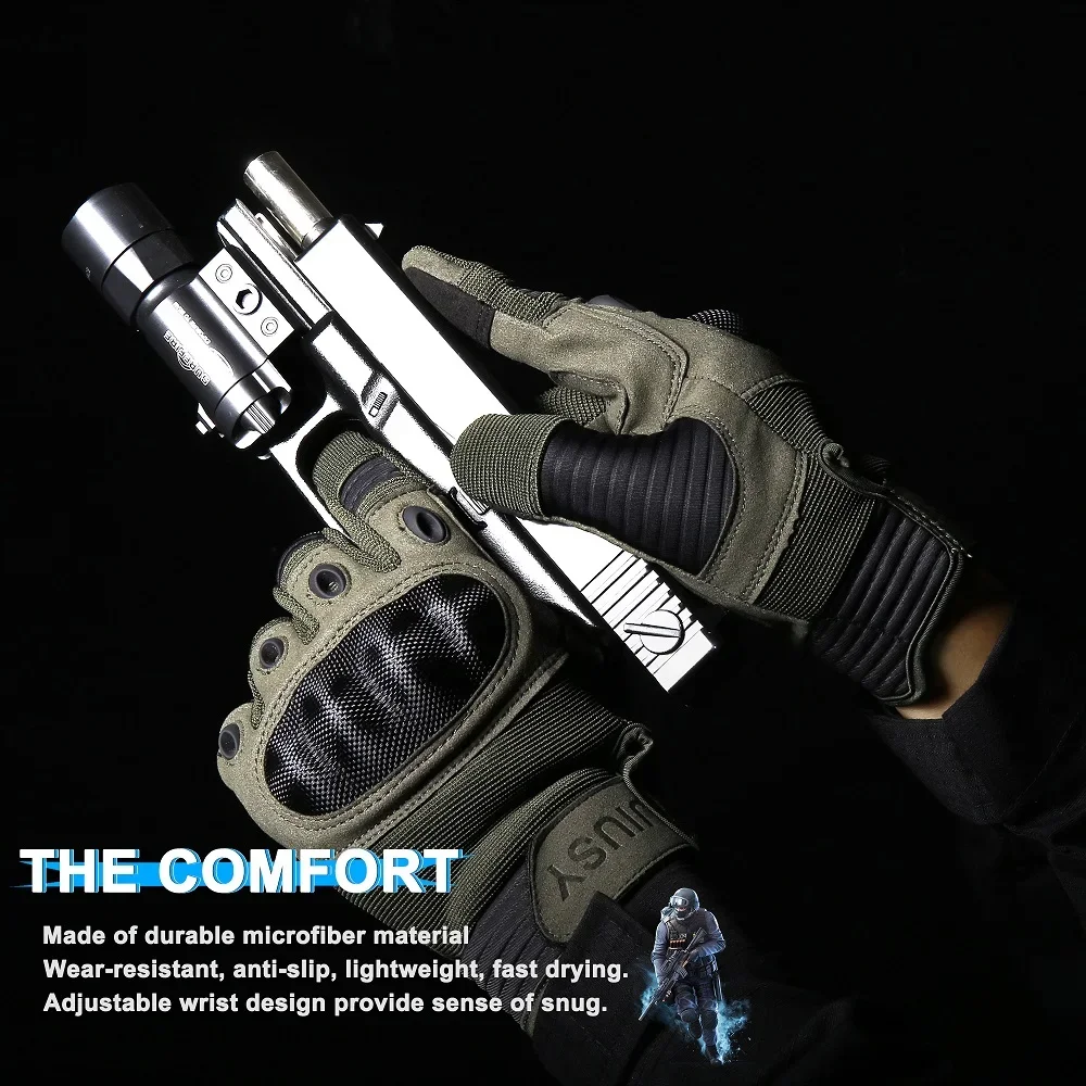 Touch Screen Tactical Gloves Paintball Airsoft Shooting Combat Anti-Skid Bicycle Cycling Hunting Hard Shell Full Finger Gloves