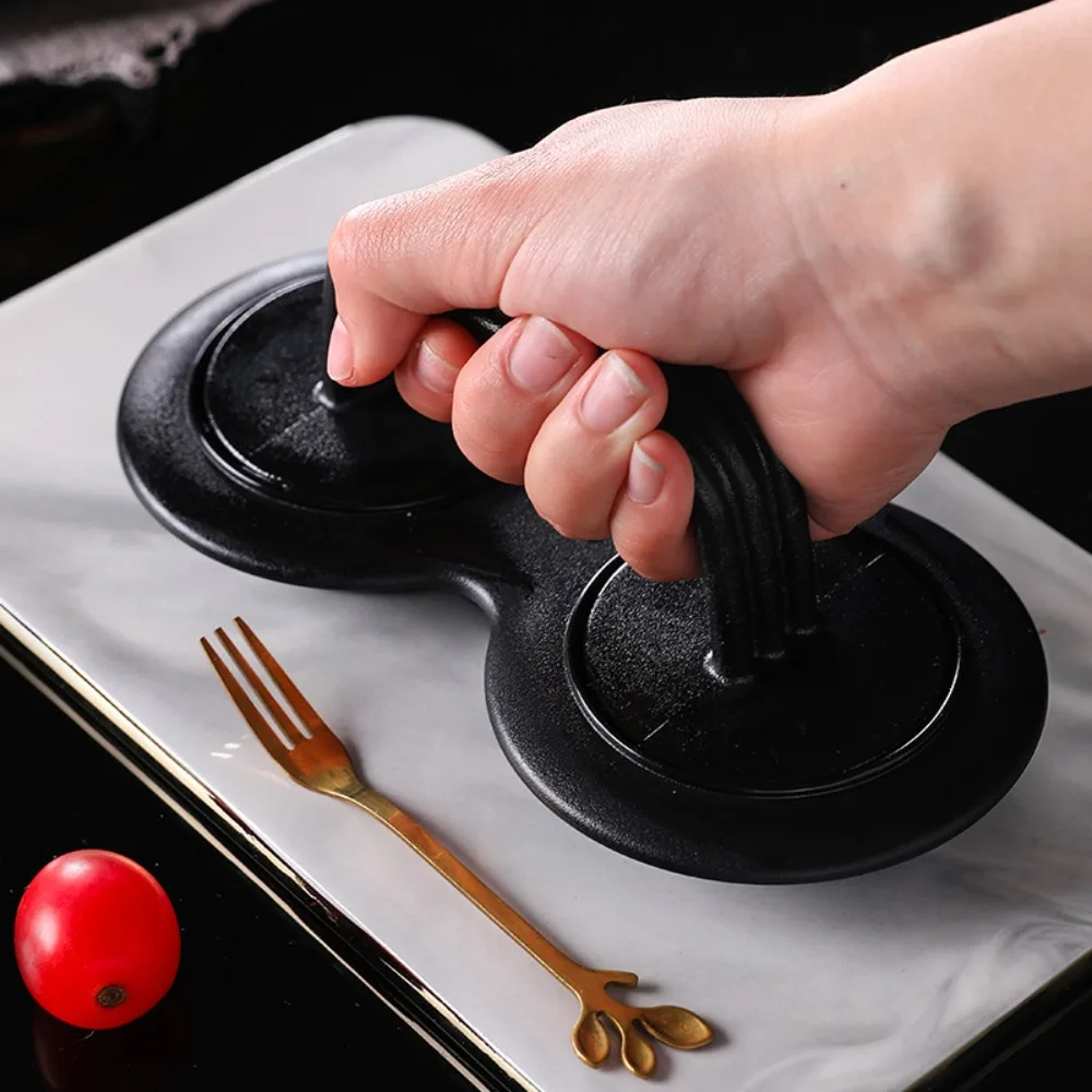 Easy To Clean Manual Hamburger Meat Press Non Stick Detachable Patty Maker Double Hole Patty Press Mold Rice