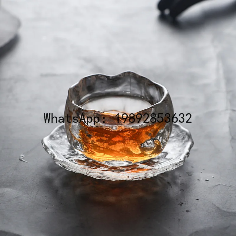 

Glass tea cup single mini personal small tea thickened glass upper cup set master