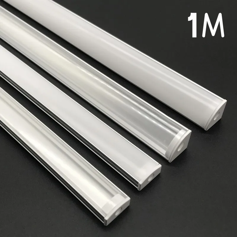 aluminio perfil canal titular para led strip light bar sob a lampada do armario armario da cozinha u v shape corner dhl 50100 pcs por lote 1m 01