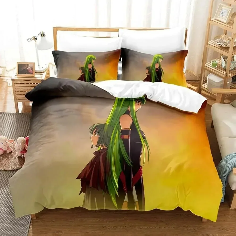 3D Cartoons Code Geass Bedding Set Single Twin Full Queen King Size Bed Set Adult Kid Bedroom Duvet Cover Sets For Home Textiles