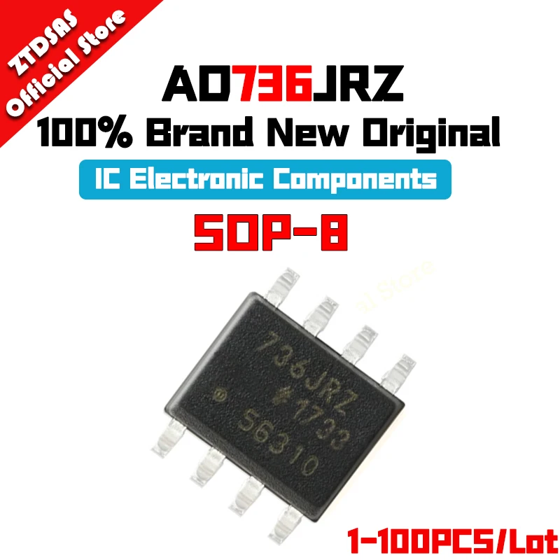 

1-100PCS AD736JRZ AD736JR AD736 AD IC Chip SOP-8