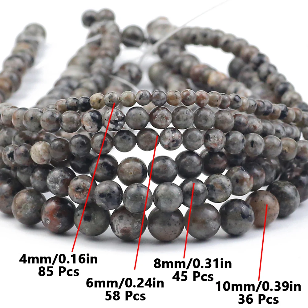 Natural Flaming Stone Beads 4 6 8 10mm Round Charm Loose Spacer Bead for Jewelry Making DIY Unique bracelet necklace accessories
