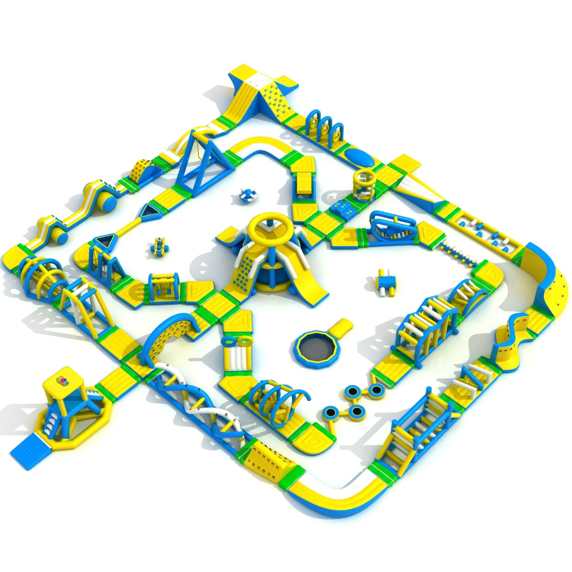 

Outdoor Floating Water Park Water Obstacle Equipment Commercial Inflatable Amusement Water Park