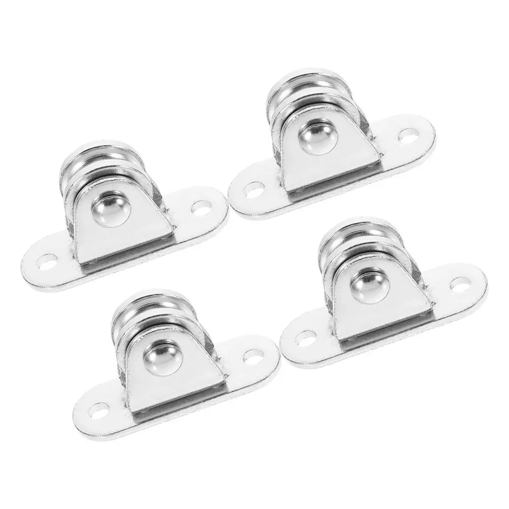 4 Ensembles de Poulies de Charge Robustes pour Cordes, Blocs de Poulies à Roues pour Levage, Accessoires de Roues à Rouleaux de Levage, Poulies de Rail