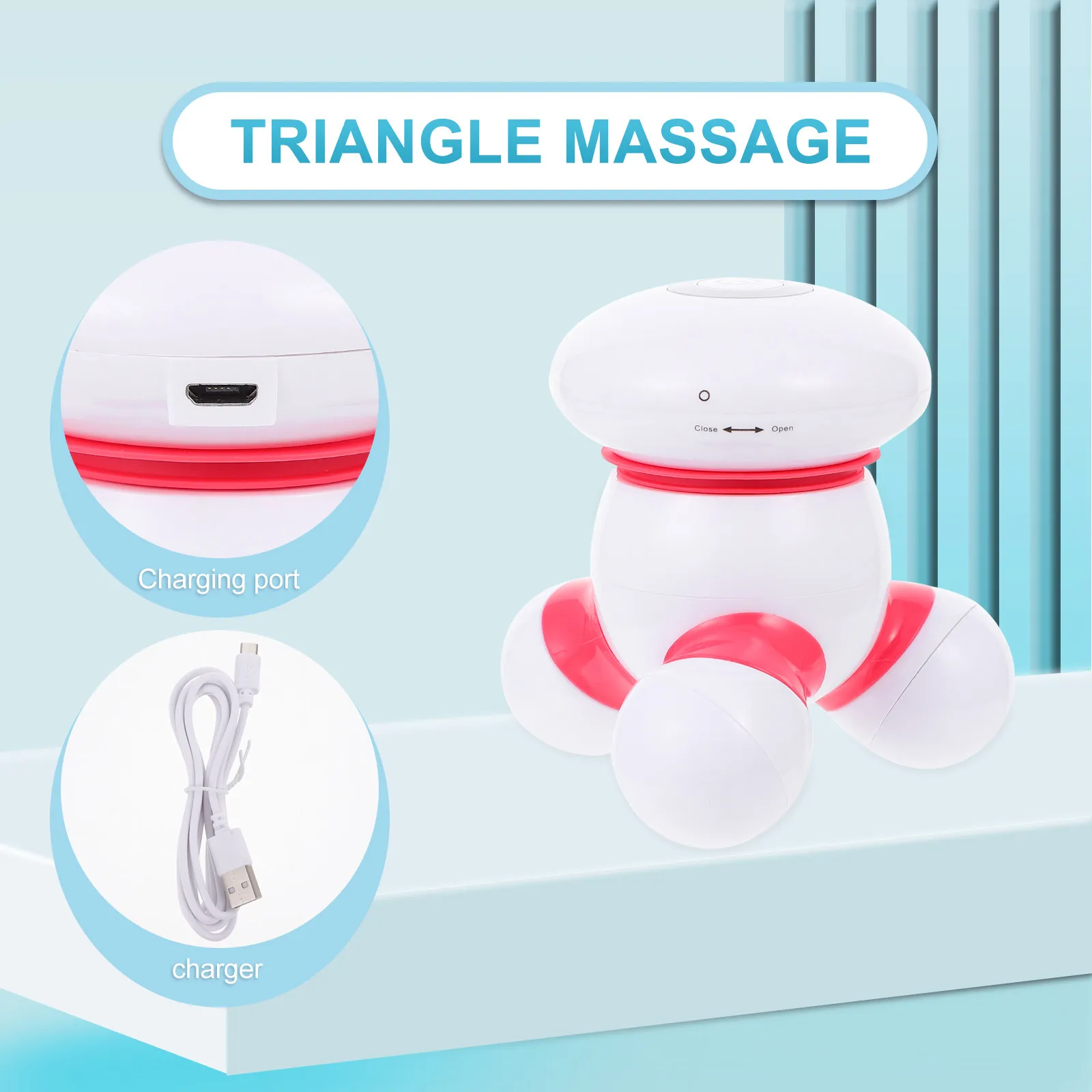 

1Pcs Electric Body Massager for Back Shoulder and Neck Multi-Function Vibration Massage Tool Lightweight Handheld Muscle Therapy