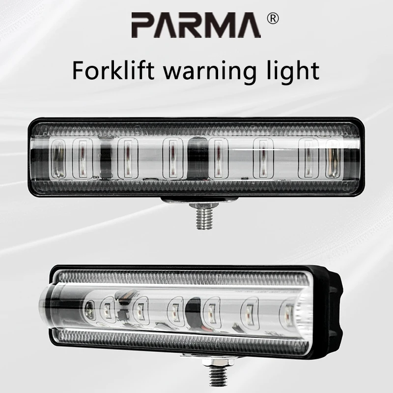 ضوء تحذير LED للرافعة الشوكية باللونين الأحمر والأزرق فائق التركيز 12-80 فولت ضوء حد منطقة التشغيل 6 حبات ضوء إشارة السلامة #2