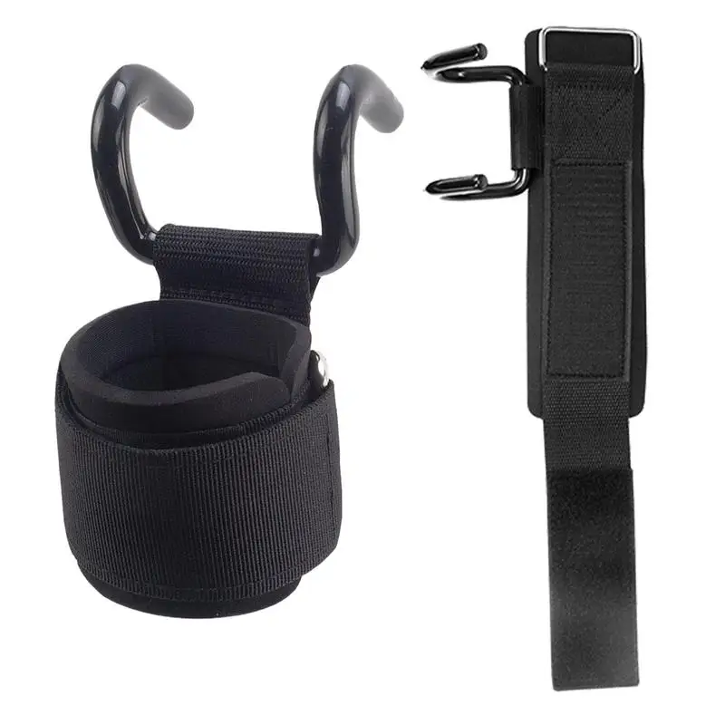 Ganchos de levantamiento de pesas, gancho de muñeca de asistencia de barra Horizontal, herramienta de refuerzo multiusos para ejercicios de mancuernas, entrenamiento de máquina de remo