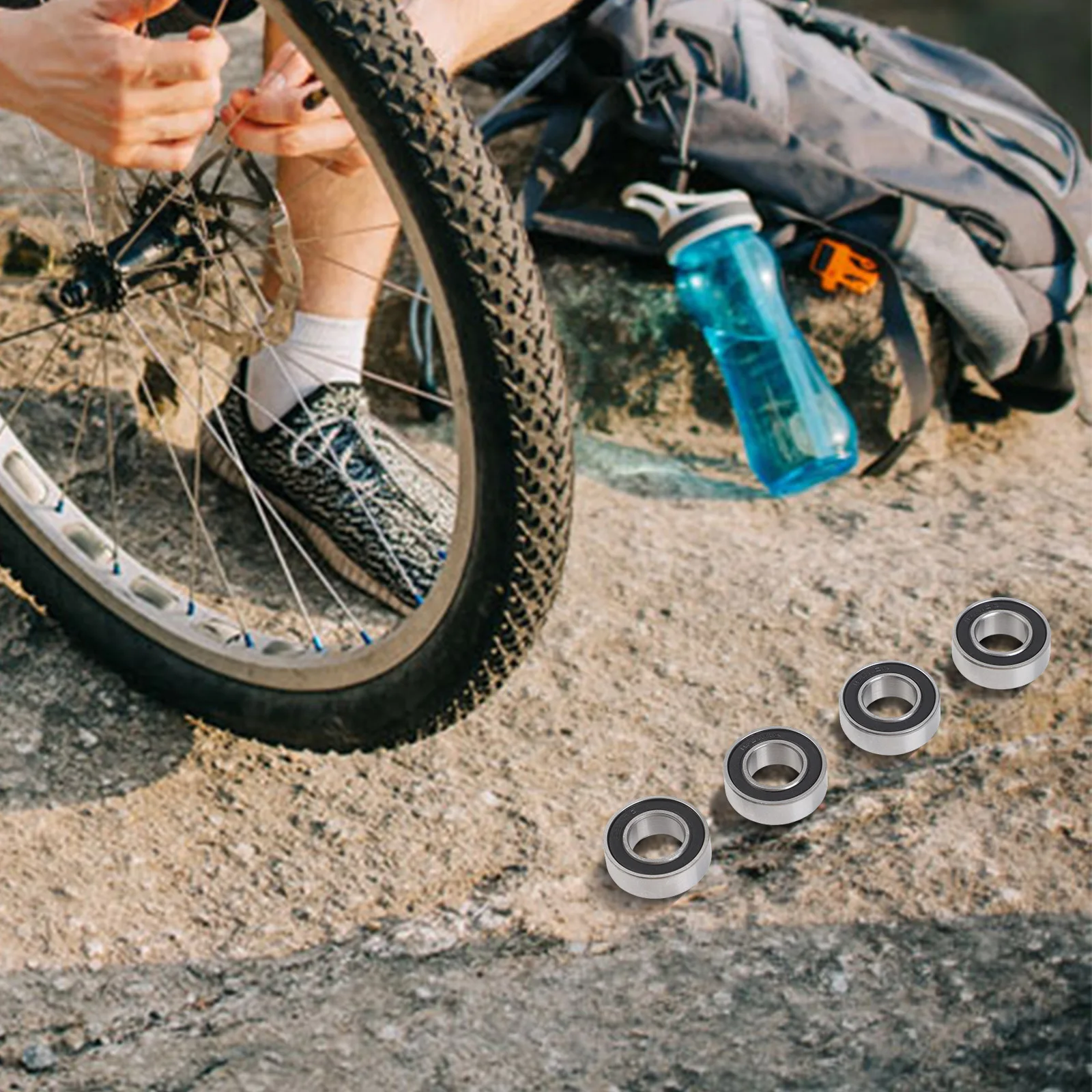 

4 шт. новый подшипник ступицы, Лидер продаж, нижняя ось горного велосипеда, маслостойкость, замена, двойное уплотнение, простота установки