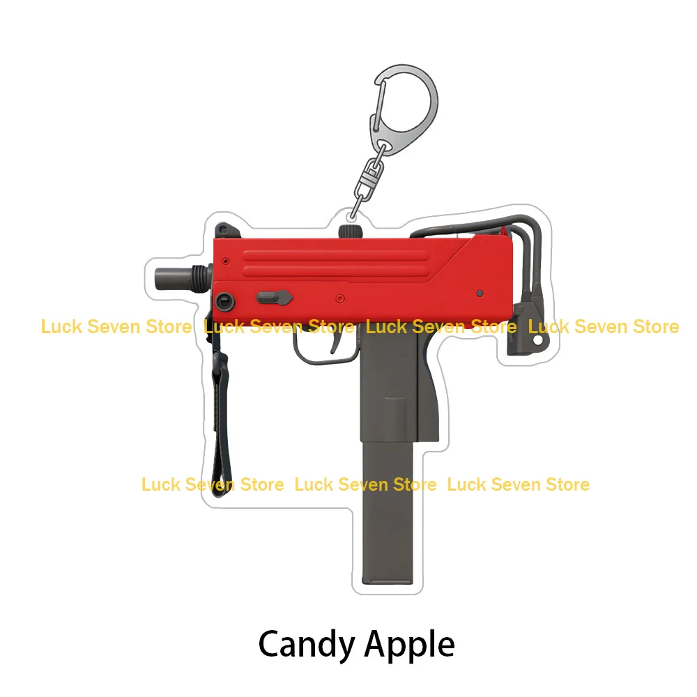 CS2 الذهاب لعبة سلاح SMG MAC-10 Pipsqueak المطارد Graven صندوق إضاءة الحرارة آخر الغوص سلسلة مفاتيح مصنوعة من الأكريليك لعبة حقيبة قلادة هدية عيد #2