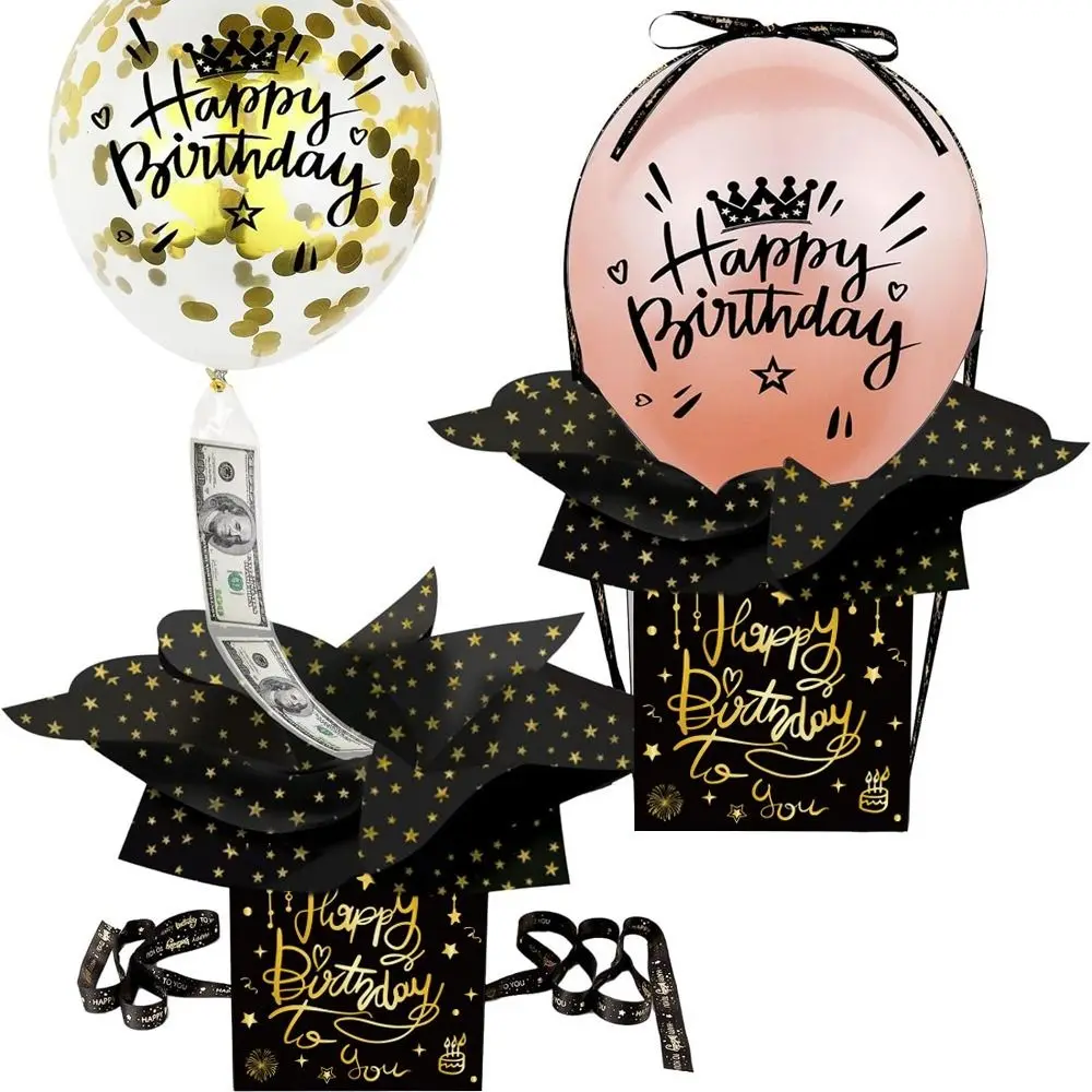 Birthday Surprise Birthday Money Box Fuuny Creative Paper Cash Pull Gift Boxs Happy Birthday Surprise Money Box Party