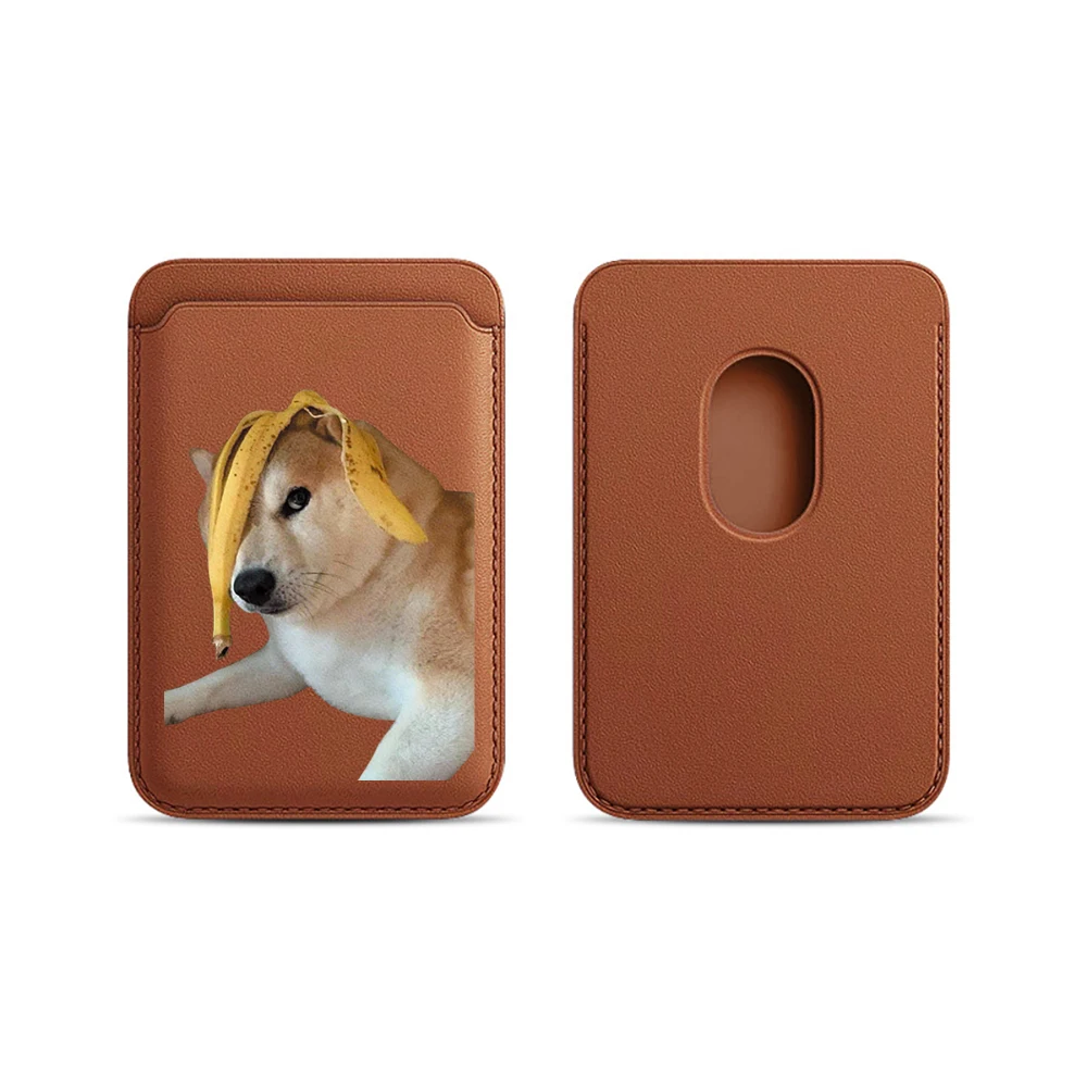 Niedliche Shiba Inu Leder-Kartenhülle für Magnetische Hüllen, Geeignet für alle iPhone Magsafe Karten-Handyhüllen – Detail 19