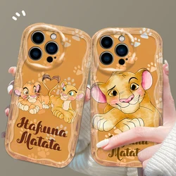 Disney Lion King per Apple iPhone 15 14 13 12 11 XS XR X Pro Max Plus custodia per telefono con copertura dell'olio Wave