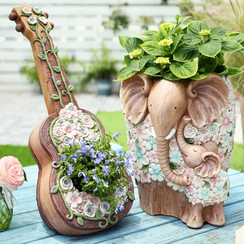 

Decoration Villa Garden Yard Door a Pair of Balcony Layout Outdoor Landscape Creative Flowerpot