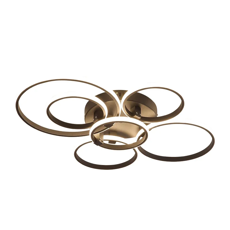 أضواء السقف الحديثة أدى مصباح جديد RC عكس الضوء APP حلقات دائرة مصمم لتركيبات غرفة المعيشة غرفة نوم