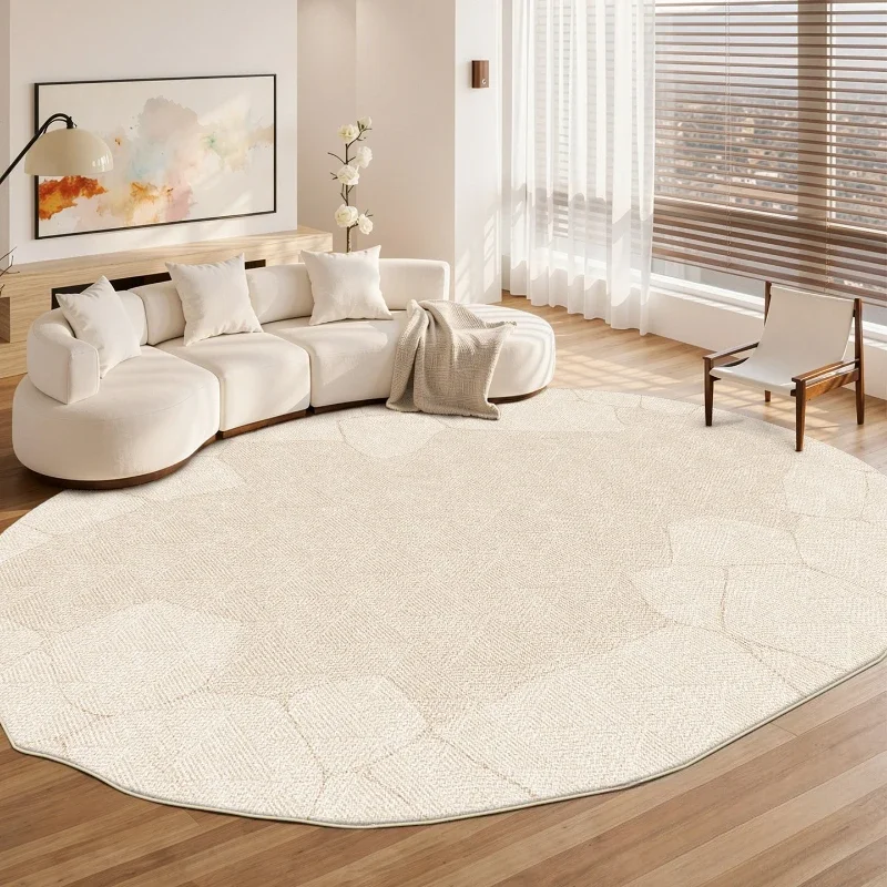 Cream Style Bedroom Decor Carpet Irregular Shape Carpets for Living Room Thick Plush Bedside Floor Mat Fluffy Soft Cloakroom Rug