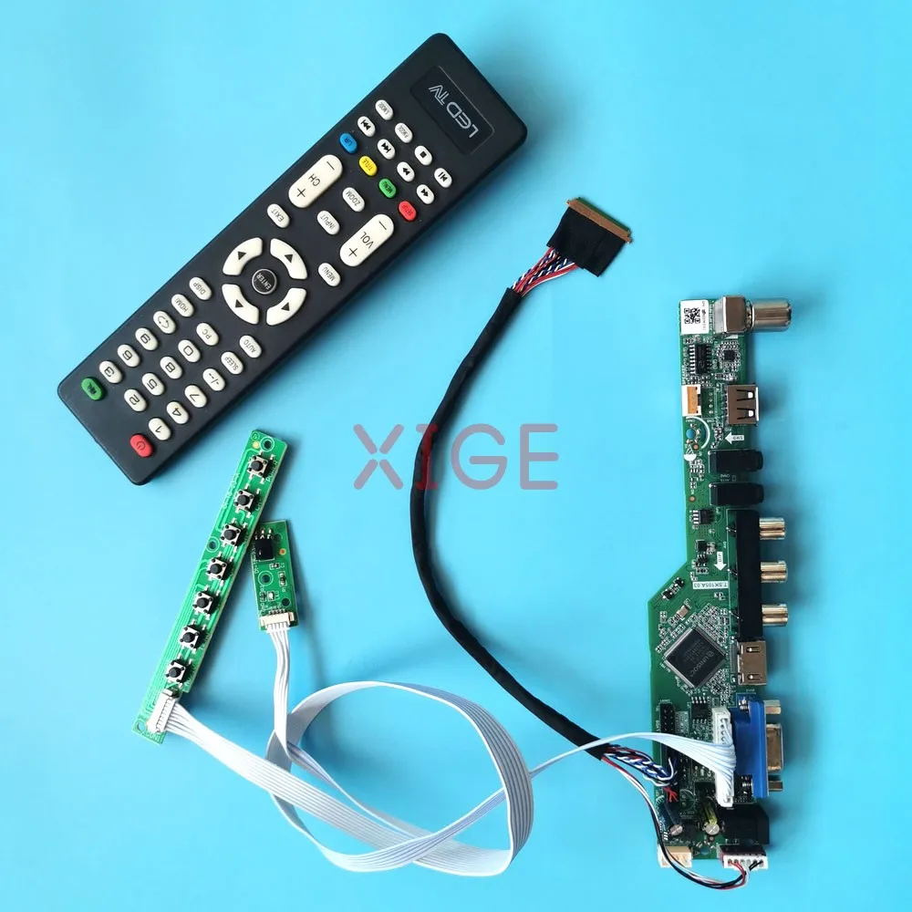 

Для B156HW02 V1/V3/V5 B156HW03 V0 1920x1080 HDMI + VGA + AV + USB аналоговый ТВ экран ноутбука 15,6 "40Pin LVDS комплект платы контроллера драйвера