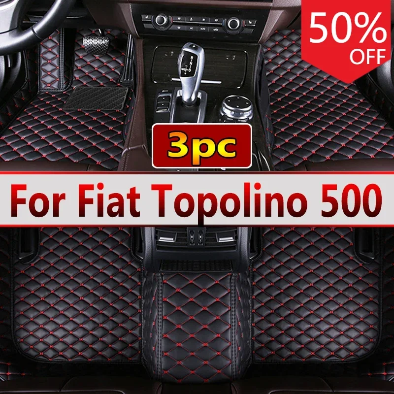 Car Floor Mats For Fiat Topolino 500 2012 2011 Auto Interiors Accessories Styling Custom Leather Front And Rear Side Foot Rugs