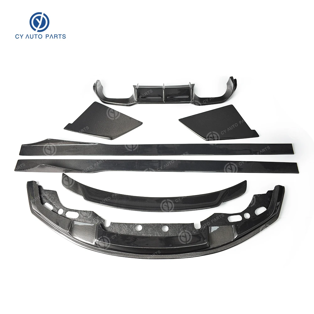 For BMW M2 F87 Front Rear Bumper Diffuser Lip Side Skirts Rear Trunk Spoiler Hot Sell MTC Style Carbon Fiber Body Kit