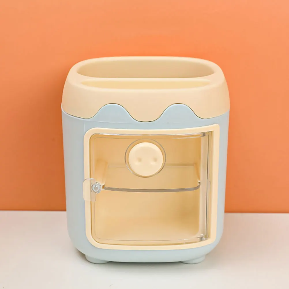 

3Pcs Cartoon Holder Multi-Grid Pen Organizer Large Capacity Stationery Container Desktop Pencil Storage Box