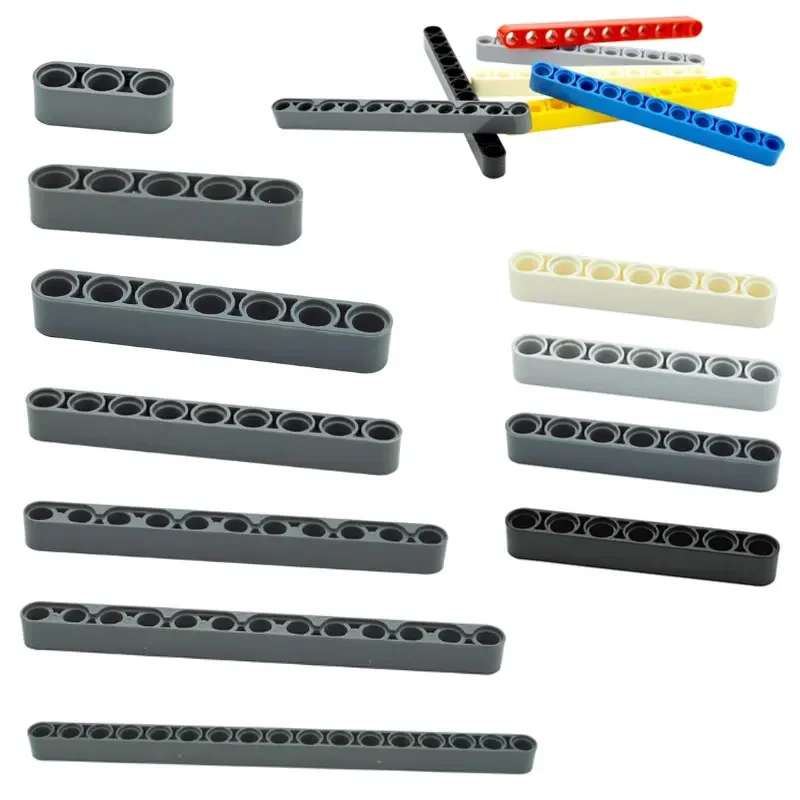 اللبنات الإبداعية MOC التقنية رافعة سميكة شعاع ألعاب أطفال استبدال أجزاء متوافقة مع القطع الفنية