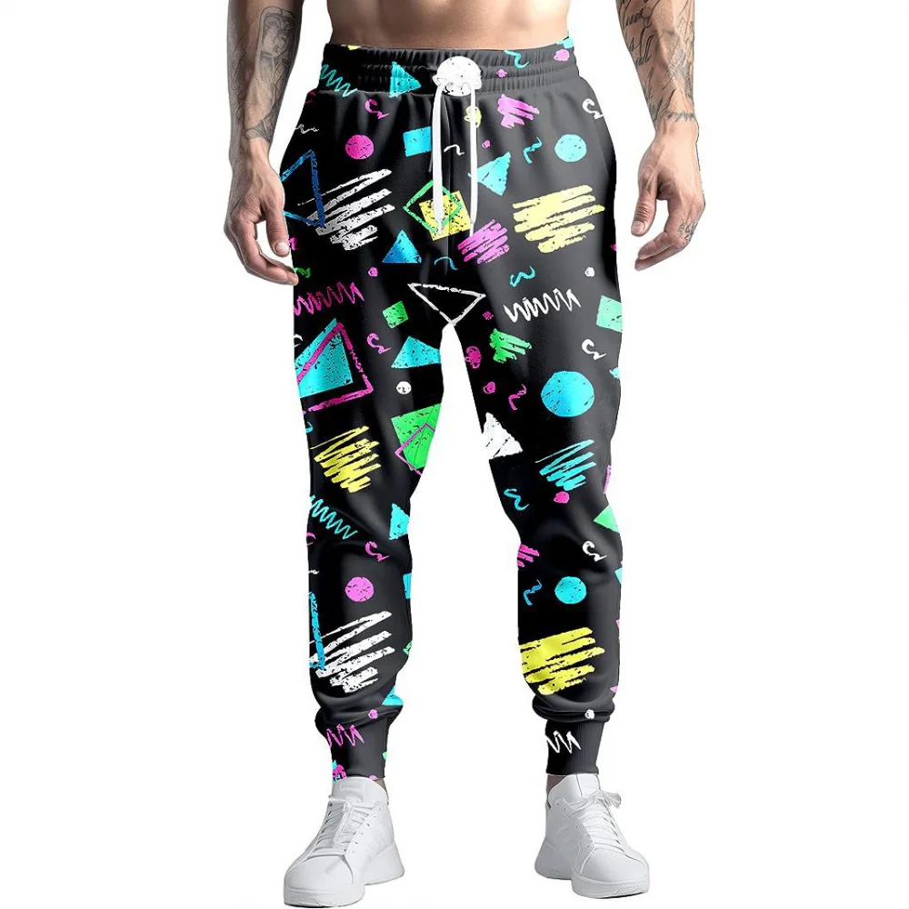 

Mens Sweatpants Funny 80s Splash Athletic Jogger Pants Elastic Waist Casual Pant