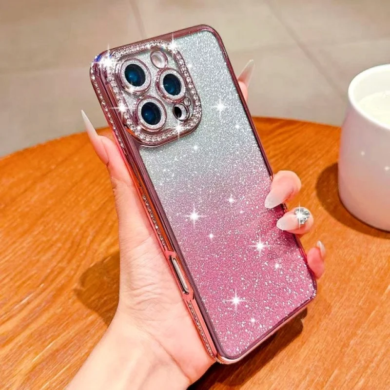 

New luxury high-end13Comes with integrated lens protectoriphone15Phone case12Advanced Sense11RhinestonesiPhone14Transparent Drop