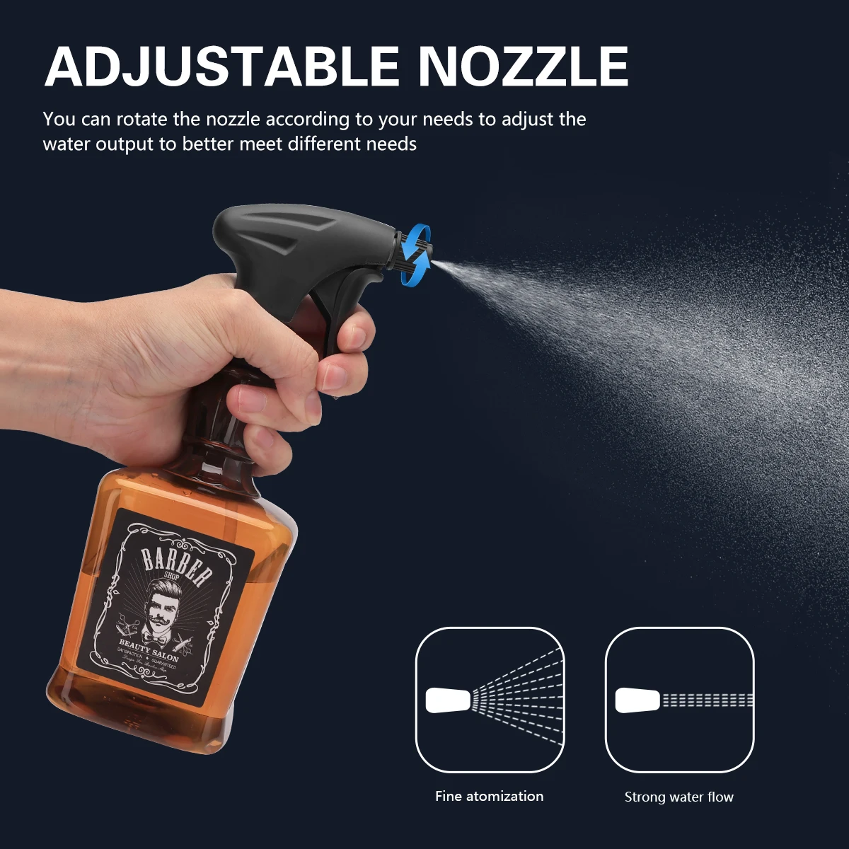 NEW Barbertop Spray Bottle Salon Barber High Pressure Water Can Hairdressing Retro Fine Mist Alcohol Disinfection Sprayer