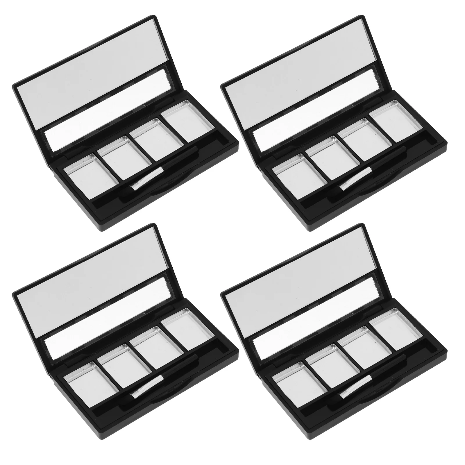 

4Pcs Eye Shadow Pallet Small Size Easy Carry Makeup Organizer for Women Girls Black Empty Eyeshadow Box Empty Eyeshadow Palette