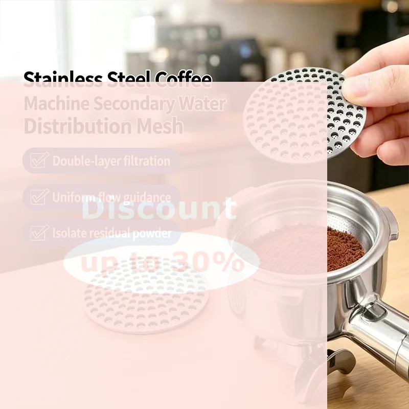 Stainless Steel Coffee Distribution Mesh With Double Filtration And Uniform Flow Perfect For Home Barista Daily Espresso Brewin