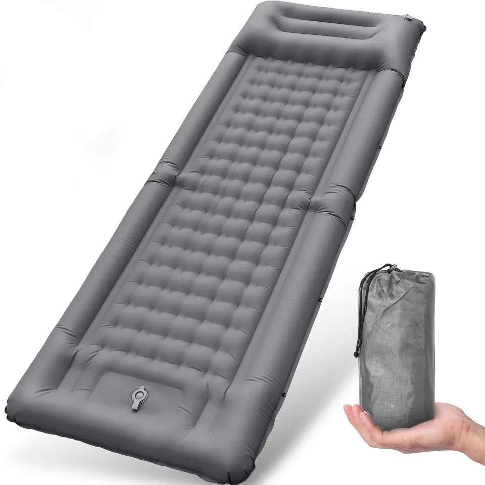 

Low Moq Foldable Thick Camping Mattress, Ultralight Self Inflating Sleeping Pad with Built-in Foot Pump