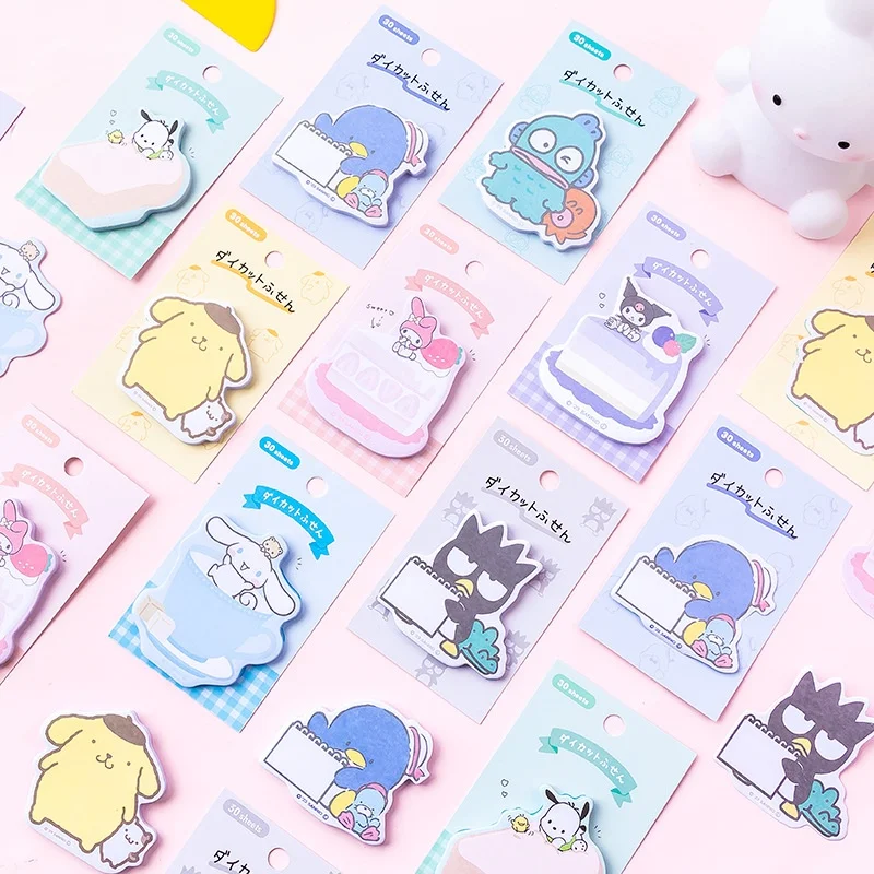 40 Stück/Set Sanrio Hangyodon Cinnamoroll Kitty Notizblock Niedliche Melody N Times Schreibwaren Etikett Notizblock Lesezeichen Schulbedarf