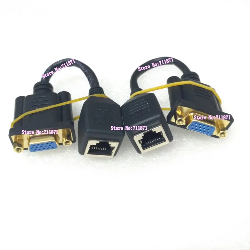 كابل شبكة Rj45 مع 8Pin ، سلك تمديد 15P fga D-Sub للإناث ، ممتد