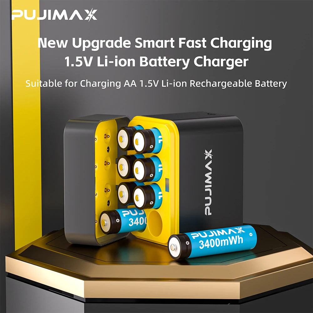 

﻿ PUJIMAX New High Performance Rechargeable Lithium Battery AA 1.5V Rechargeable Battery Camera Game Console Flashlight Too
