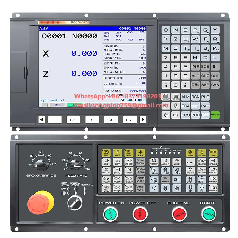 

Популярный комплект системы управления токарным станком, контроллер ЧПУ 2 оси с поддержкой PLC, электрический держатель инструмента, аналогичный панели управления GSK