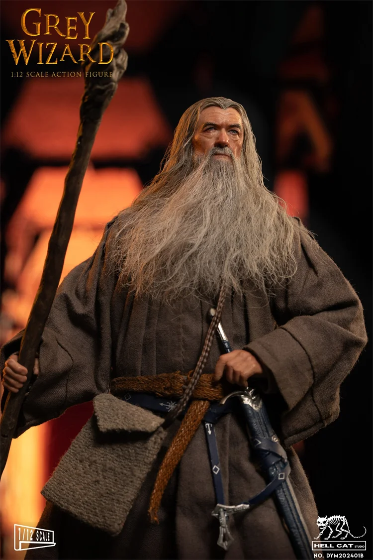 متوفر في المخزون الجحيم القط DYM202401 1/12 الرجال الجندي رمادي رداء معالج الحكيمة الجان رمادي معالج المنقولة عمل مجموعة كاملة 6 بوصة لعبة مجسمة