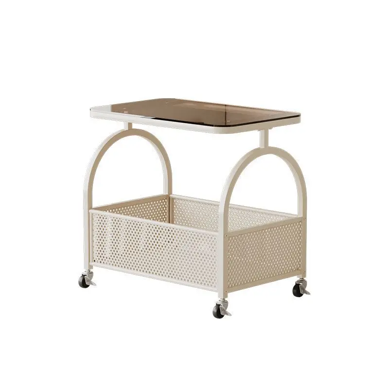

Modern sofa coffee table living room bedside trolley mobile creative shelf small table