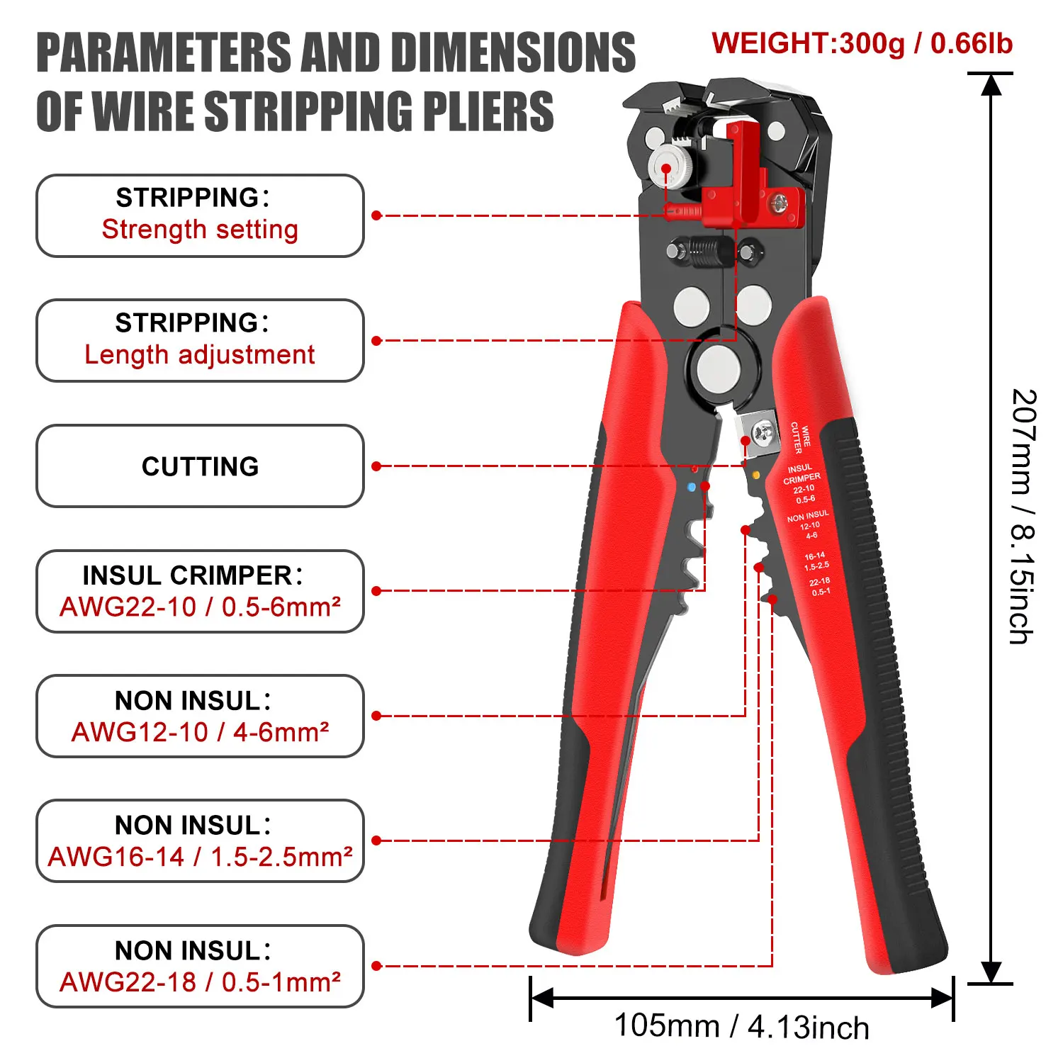 HS-D1-Dénudeur de fil électrique auto-ajustable 3 en 1, dénudeur/coupe/sertissage rapide, dénudeur automatique pour 10-24 AWG