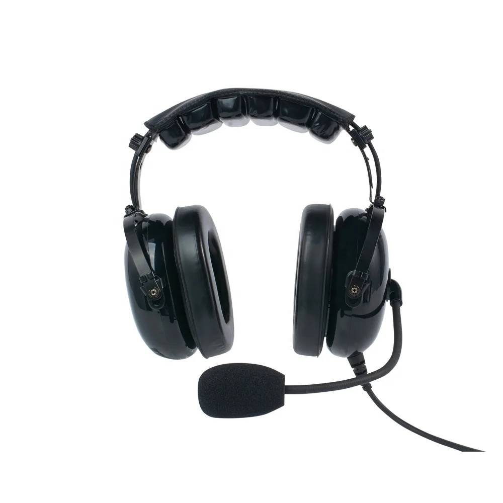 Rugged SNR28dB hearing protection aviation headset for walkie-talkie