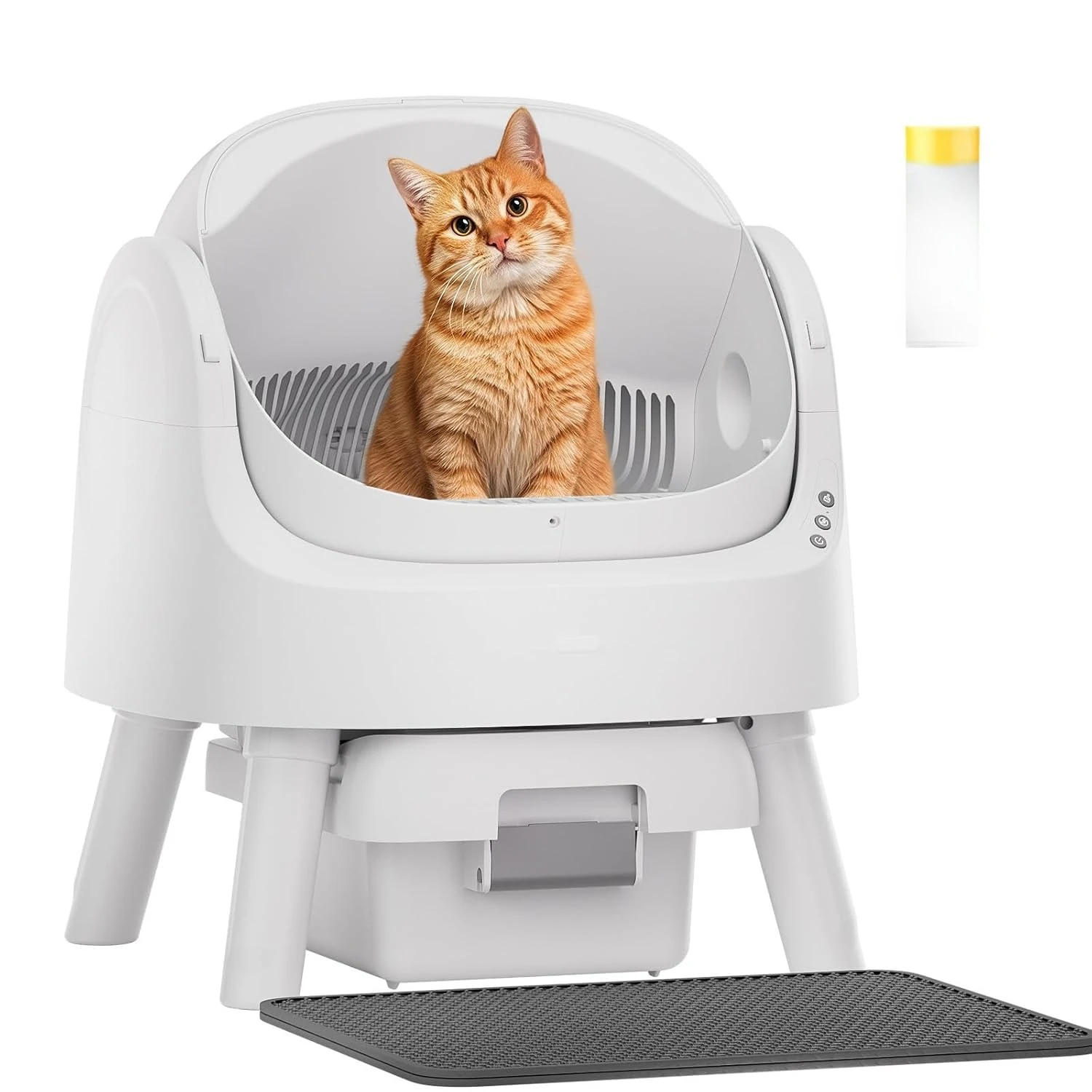 new Self Cleaning Litter Box, Open Top Automatic Litter Box for Multiple Cats, Multiple Layer Safety Protection, Liners, Customi