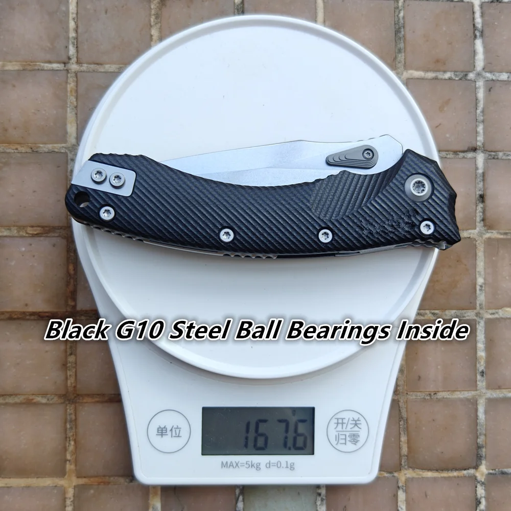 JUFULE New 137RL Manual Real Carbon Fiber / G10 Ball Bearings Mark M390MK Blade Hunting Fish Outdoor EDC Tool Folding Camp Knife