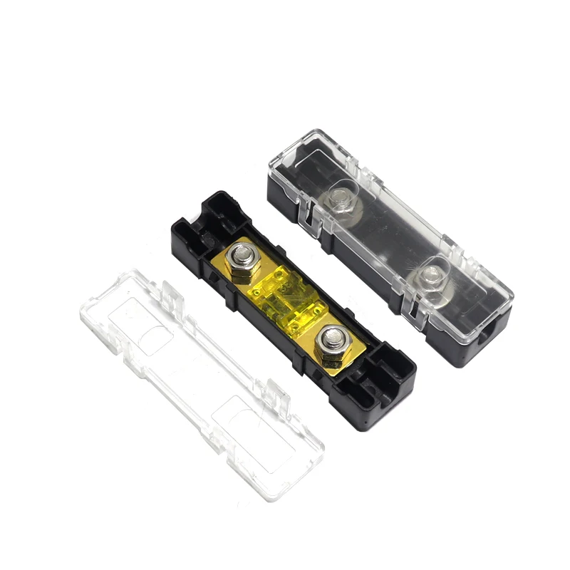 【1Set】Modified and equipped with a small-sized fork-type fuse holder, adding a transparent cover for the base socket of the car/