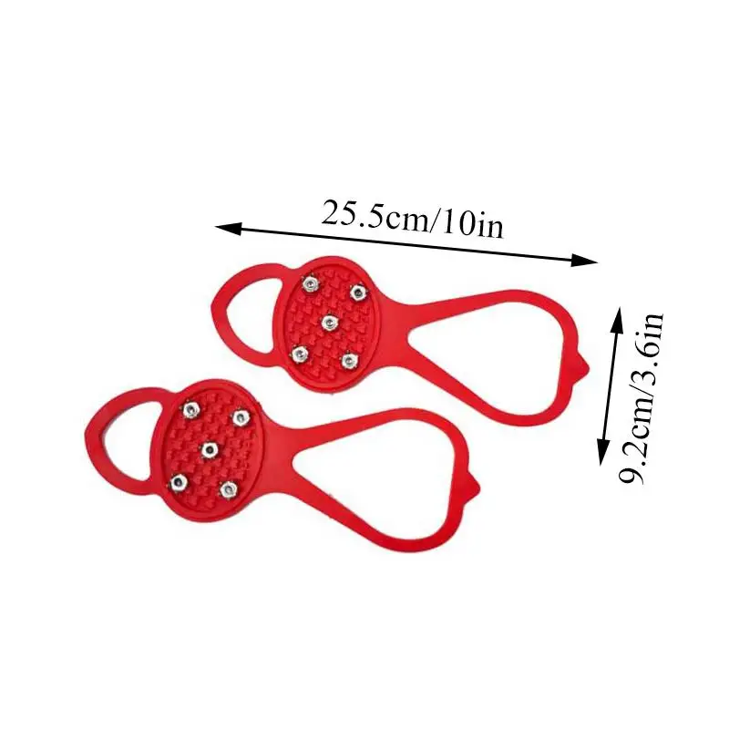 5 Teeth Ice Gripper For Shoes Women Men Crampons Ice Gripper Spike Grips Cleats For Snow Studs Non-Slip Climbing Hiking Covers