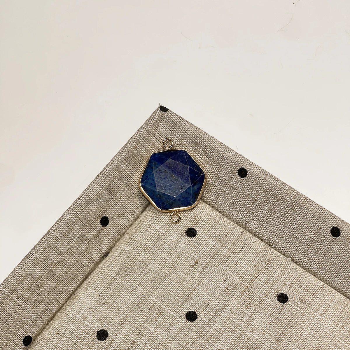 DIY Facettierter Verbinder aus Naturstein Lapislazuli/Amazonit 21x30mm für Schmuckherstellung DIY Halskette Armband Zubehör – Detail 4