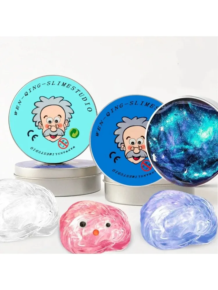 2026 Hot Sale Reusable Putty Liquid Crystal Elastic Slime Toy Set Safety Mud Stress Relief Toy Colored Clay DIY Handmade Clay.