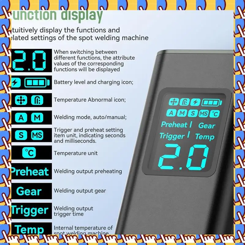 

A79I Battery Welder 99 Gear Adjustable Spot Welder Handheld With LCD Screen Automatic For Nickel For Welding