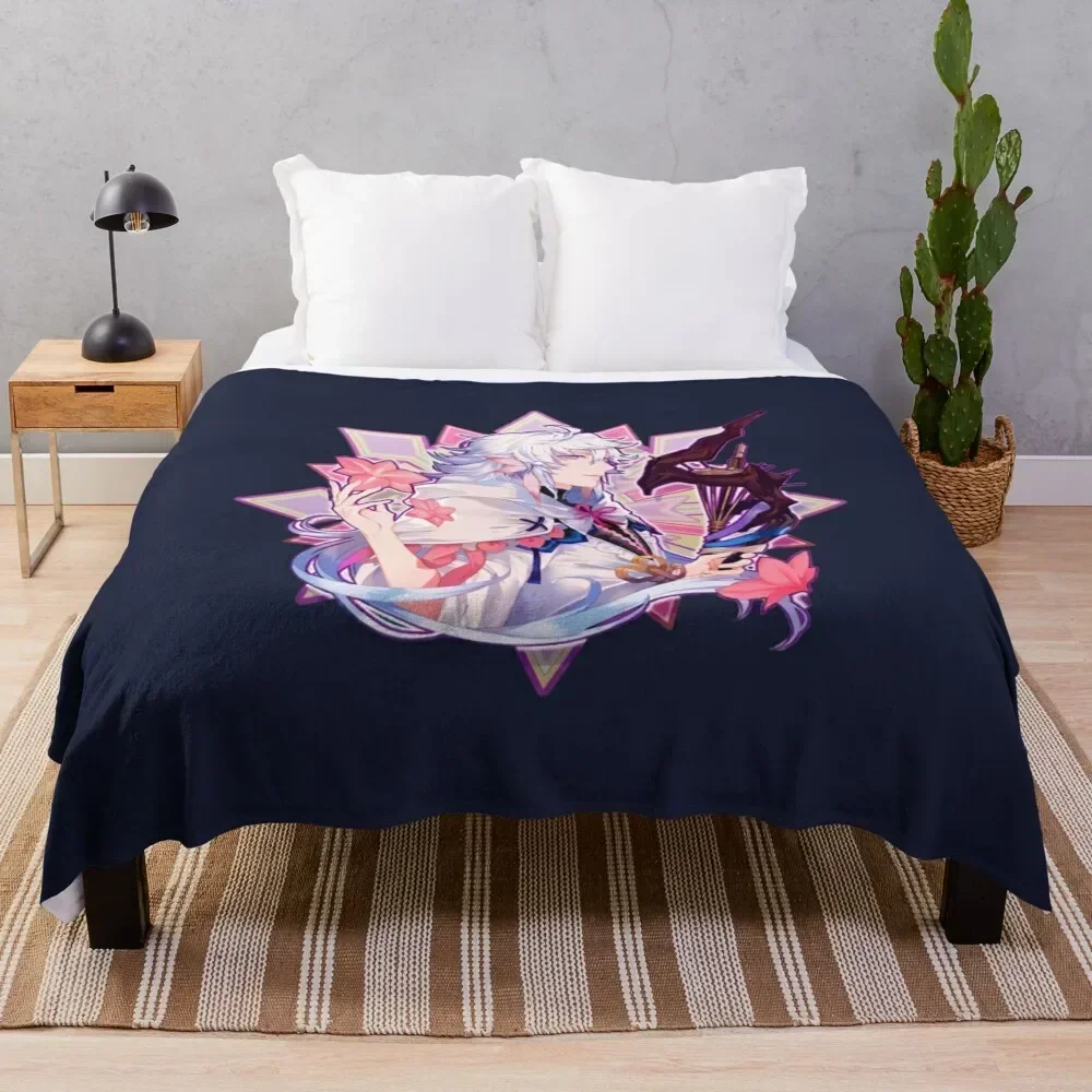 

Fate grand order Merlin Mage of Flowers Throw Blanket Flannel Fabric sofa bed Blankets