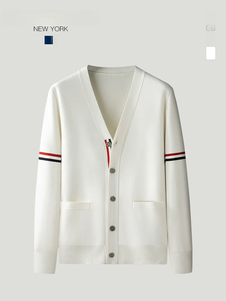 

High-End Men's V-Ne Wool Knitwear Lazy Sle Women's Sweater Coat Outerwear Comfortable Casual Ethnic Faion Clothing