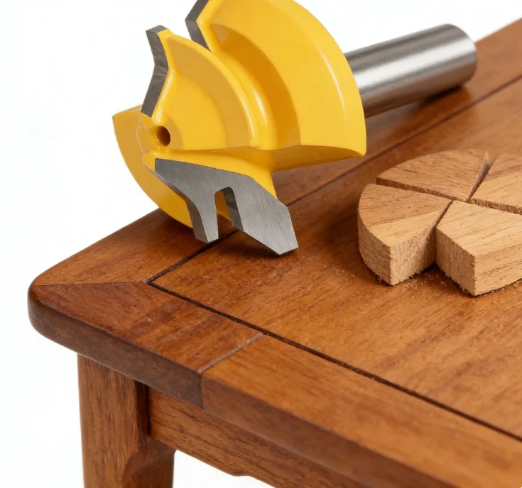 

Woodworking 45° Lock Miter Router Bit Tenon Joint Milling Cutter Tool for Router Tables DIY Furniture Cabinet Making