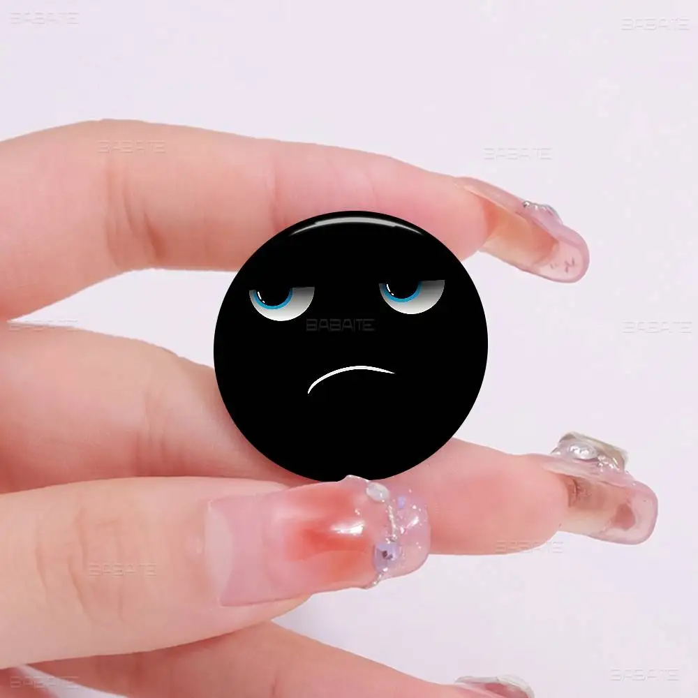 Funny Emoji Soft Button Pin Bright Printed Icon Gift For Friends Badge Collar Brooch Lapel Pin Metal
